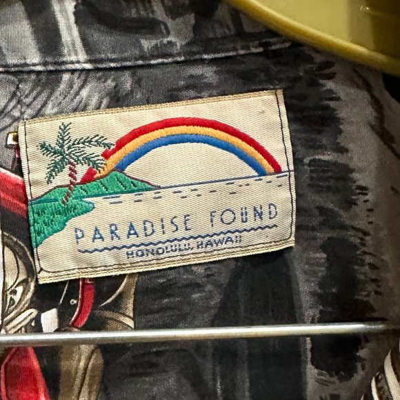 Paradise Found Motorcycle design, collared shirt, Size: M - Picture 2 of 5